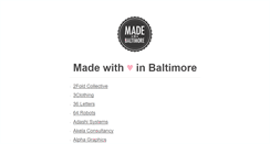 Desktop Screenshot of madewithloveinbaltimore.org