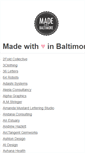 Mobile Screenshot of madewithloveinbaltimore.org