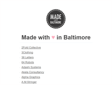 Tablet Screenshot of madewithloveinbaltimore.org